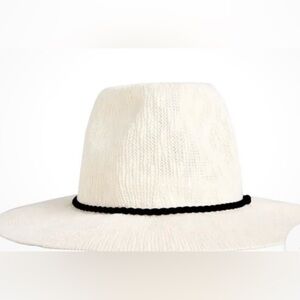 Rachel Zoe Cream Textured Hat